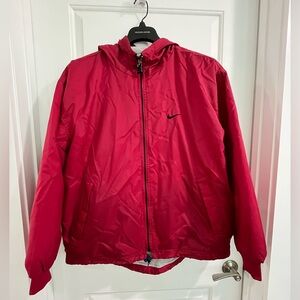 Nike Red Hooded Lined Jacket